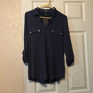NWT Jones New York 3/4 Button Up Blouse